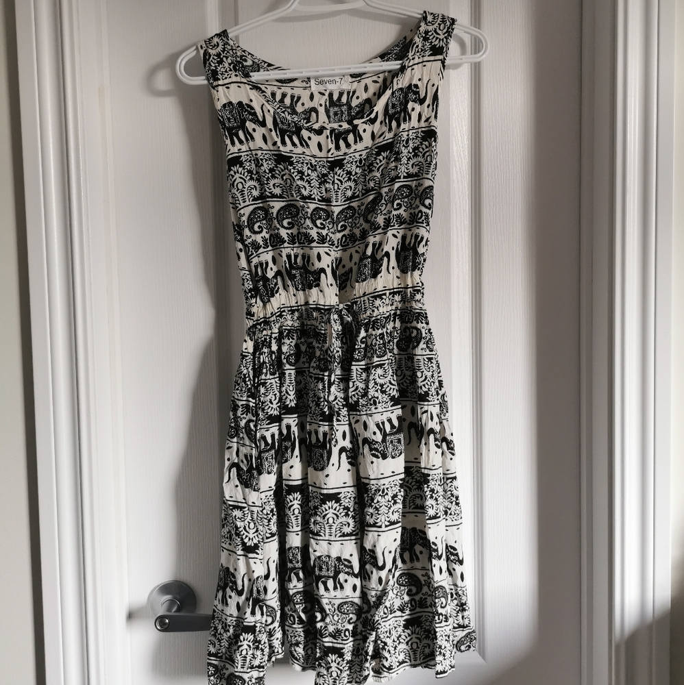 Tradition Pattern Mini Dress